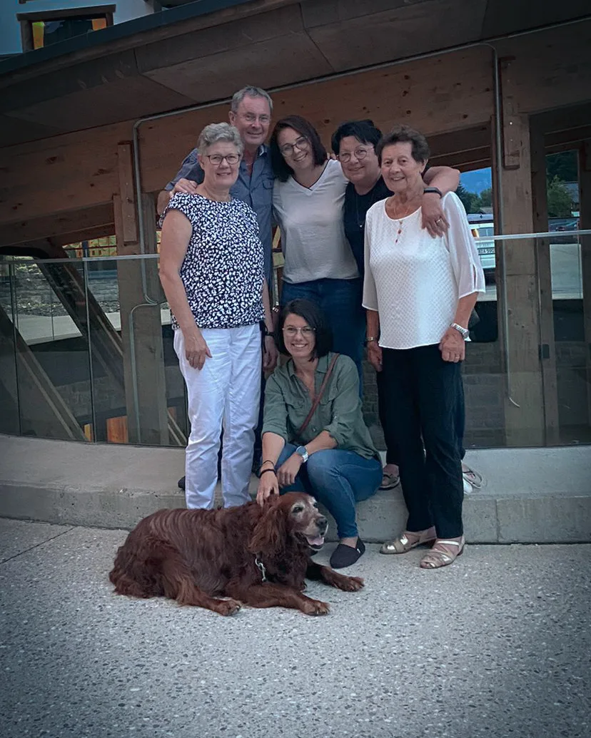 Drei Generationen der Familie Walther gemeinsam auf dem Dercks'n Berch